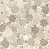 MSI  Serenity Stone Pebble Polished Marble Mosaic Tile (Box of 10 Sheets) - Tenedos